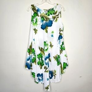 SUN CARL FREESIZE Exotic Tropical Flowy Floral Sun Dress